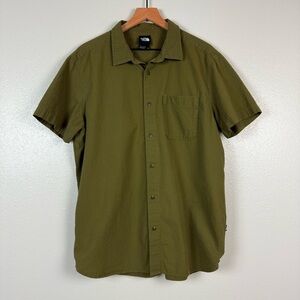 The North Face Olive Green Short Sleeve Button Up